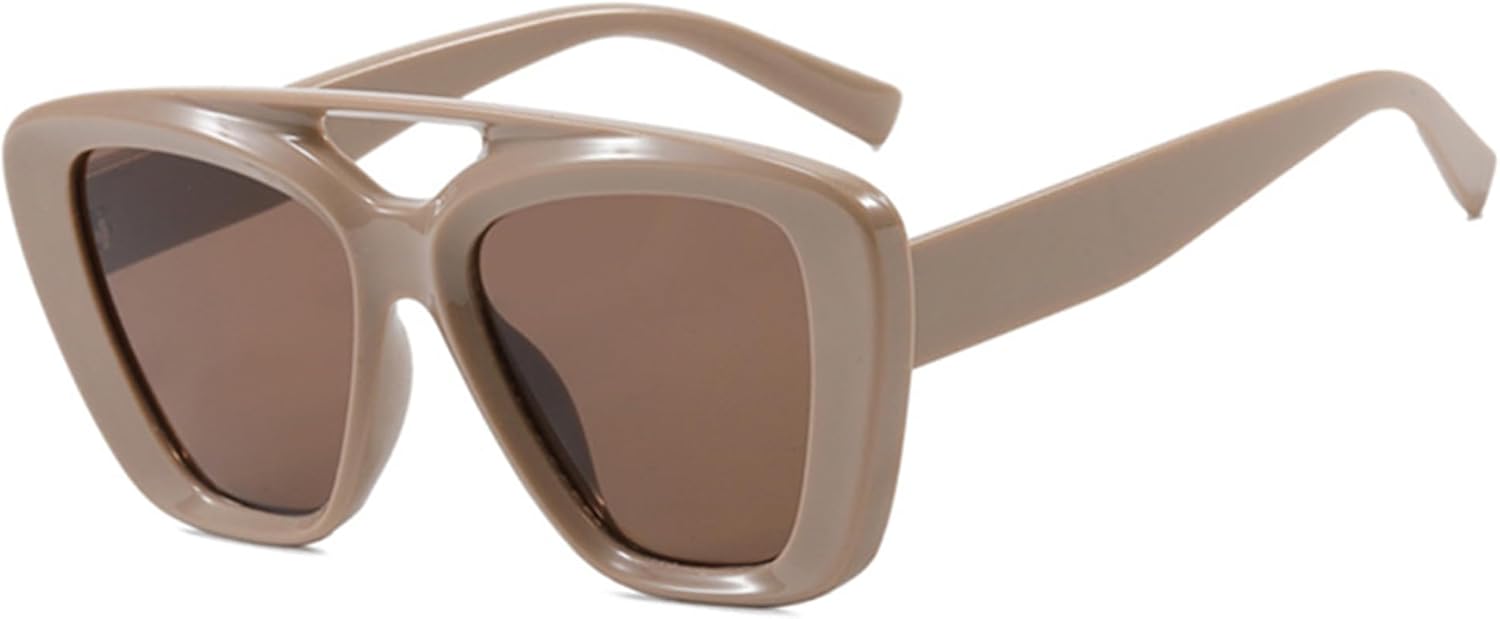 

bullabulling Винтажные солнцезащитные очки «кошачий глаз» с двойным лучом, увеличенного размера, для женщин, модные солнцезащитные очки с градиентным переходом, сексуальные очки для вечеринок, C3