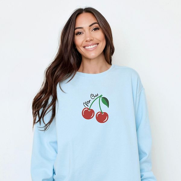 

Вышитый свитшот mon cherie с вишнями, окрашенный в стиле garment dyed Simply Sage Market, Chambray, Зеленый, Вышитый свитшот mon cherie с вишнями, окрашенный в стиле garment dyed Simply Sage Market, Chambray