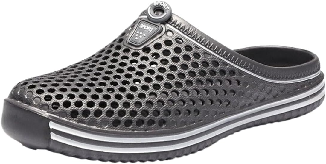 

Женские и мужские дышащие сабо для сада, повседневные тапочки, быстро сохнущие сандалии, противоскользящая обувь для пляжа Dannling, серый