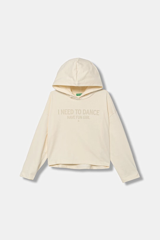 

Детская хлопковая толстовка United Colors Of Benetton, бежевый