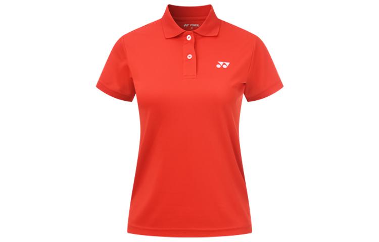 

Женские рубашки-поло с воротником-поло, умеренно прямой крой Yonex, красный