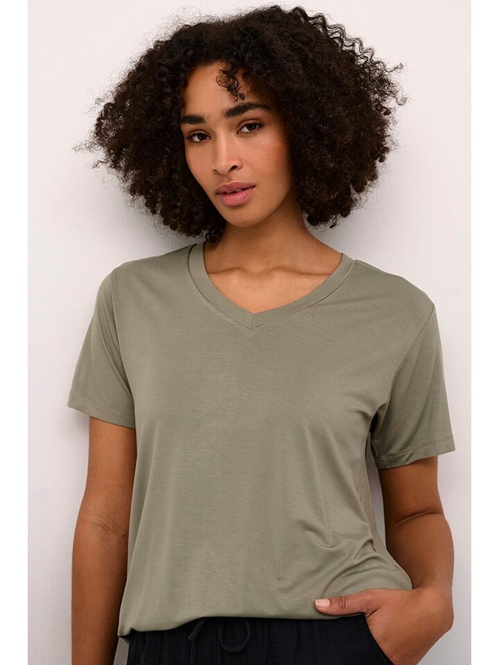 

Футболка Kaffe Shirt, хаки