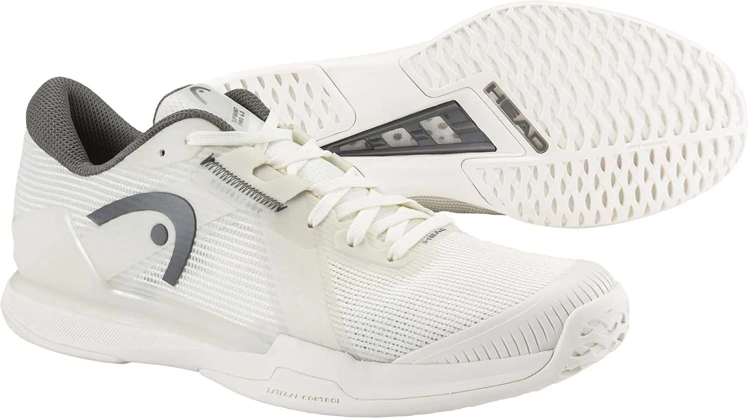 Кроссовки теннисные HEAD Sprint Pro 4.0, Chalk White/Dark Grey — фото 2