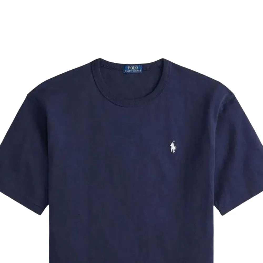 Футболка с коротким рукавом Polo Ralph Lauren темно-синяя — фото 3