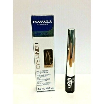 

4,5 мл подводка для глаз с кисточкой Brun Brown - Fine & Precise Long Lasting Mavala