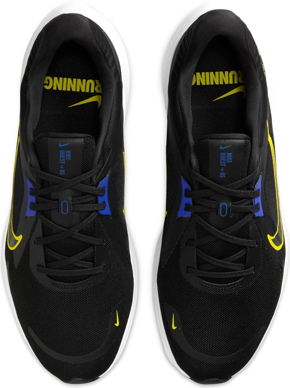 Мужские тренировочные кроссовки Nike Quest 5, черный/синий — фото 3
