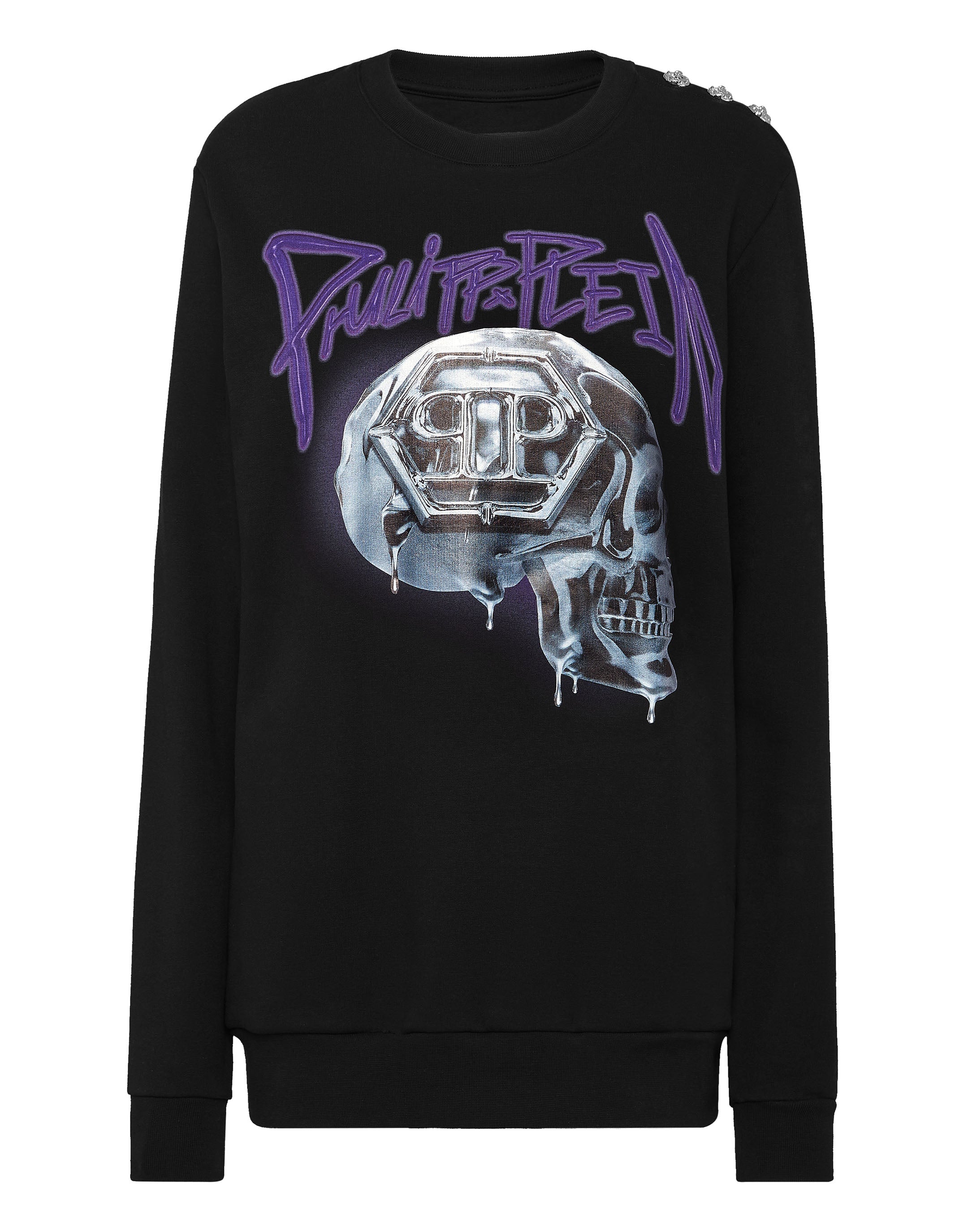 

Толстовка с круглым вырезом Oversize Skull PHILIPP PLEIN, черный