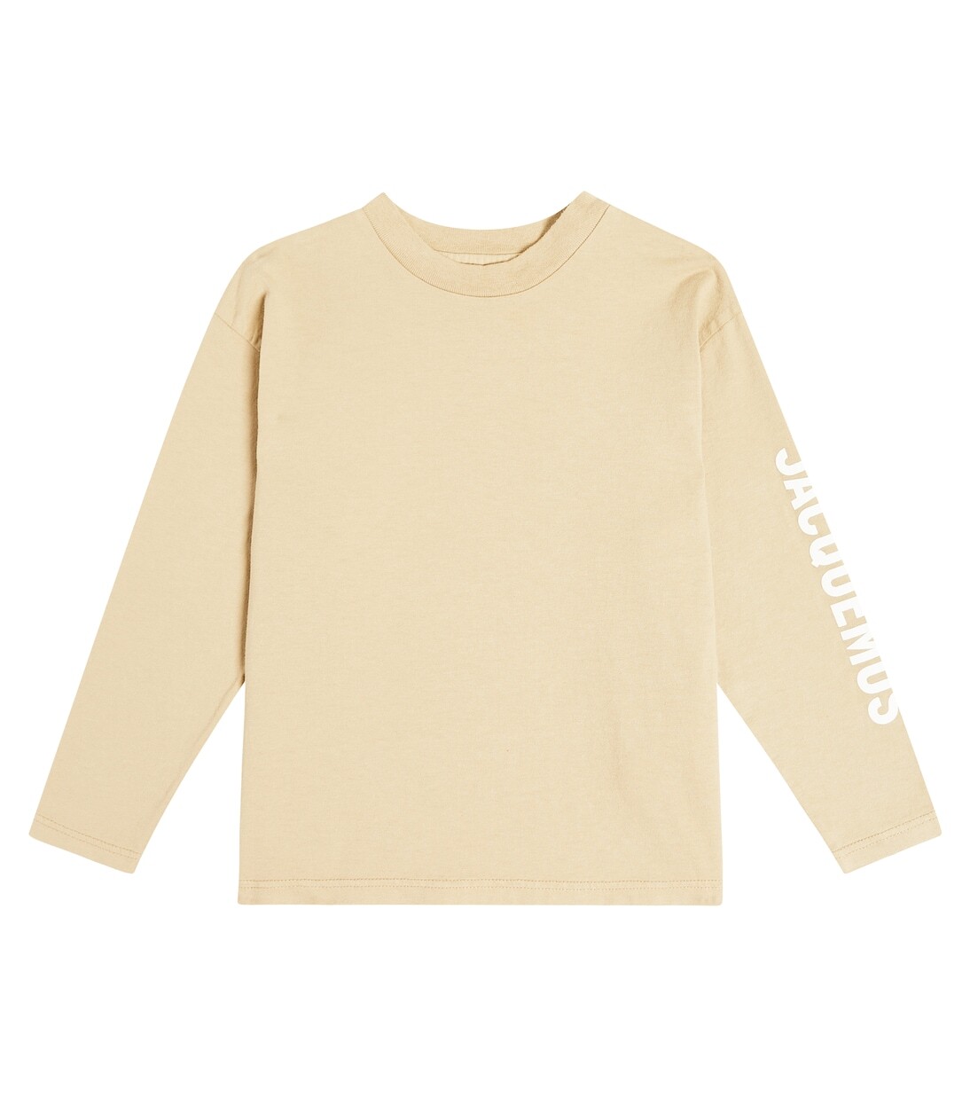 

Футболка le manches longues, хлопковая футболка Jacquemus Enfant, бежевый