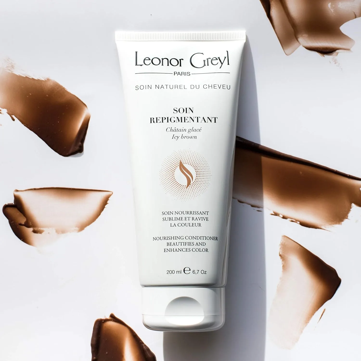 Leonor Greyl Paris - Soin Repigmentant Icy Brown - Увлажняющий кондиционер для усиления цвета - Придает сияние волосам от темно-русых до светло-коричневых (190 г) 189.95 г (.), Icy Brown — фото 4
