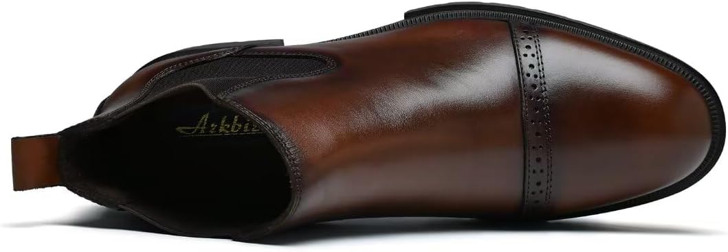 Мужские ботинки Arkbird Chukka из натуральной кожи, классические повседневные ботинки оксфордского стиля, темно-коричневый — фото 3