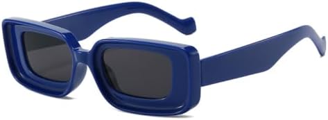 

Винтажные прямоугольные солнцезащитные очки конфетных цветов для женщин, модные очки с защитой от УФ-излучения UV400 для мужчин, трендовые панк-солнцезащитные очки MTZJH, Blue Grey