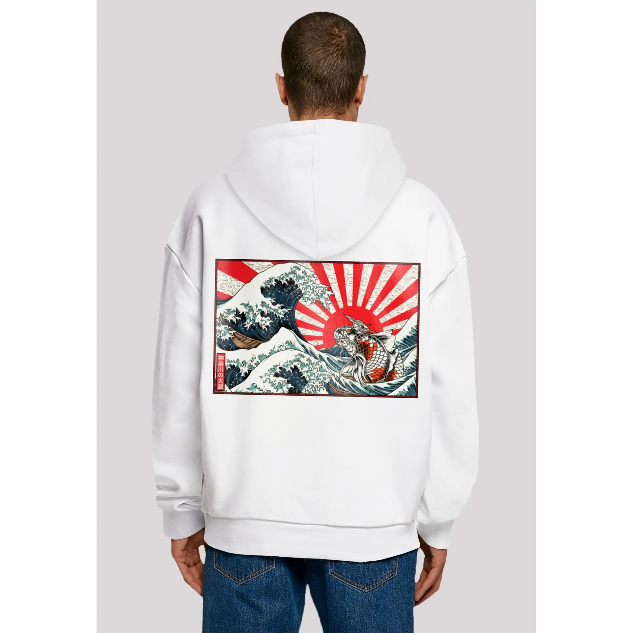 

Толстовка F4NT4STIC "Kanagawa Wave Japan", принт, белый