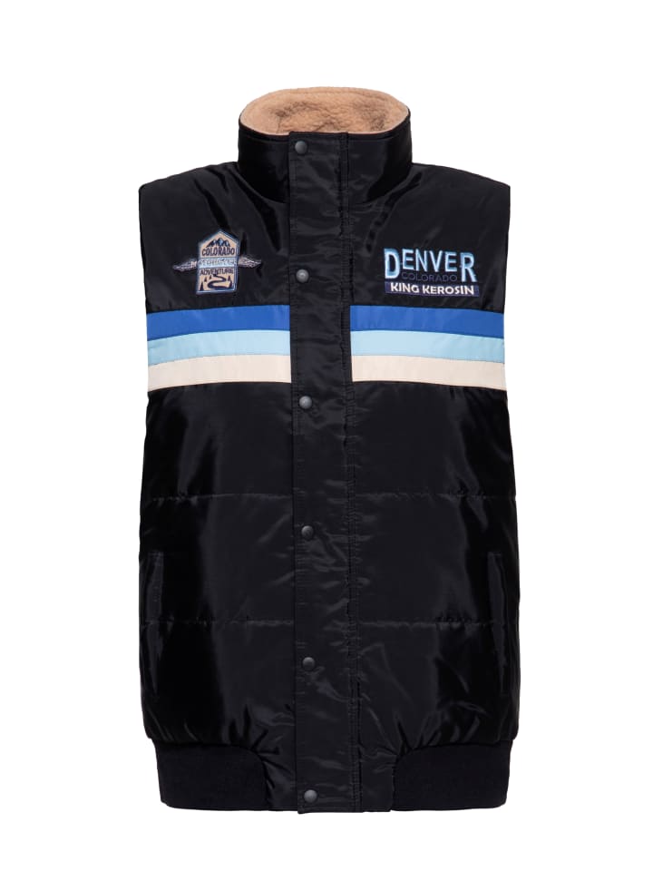 

King Kerosin Жилет-пуховик King Kerosene Puffer Vest Motor Traveller, цвет антрацит
