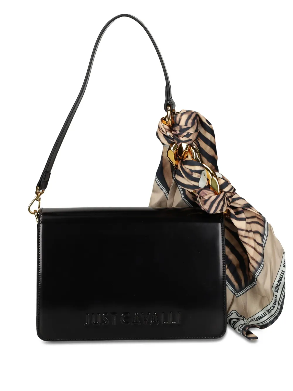 

Сумка на плечо с тисненым логотипом Just Cavalli, черный