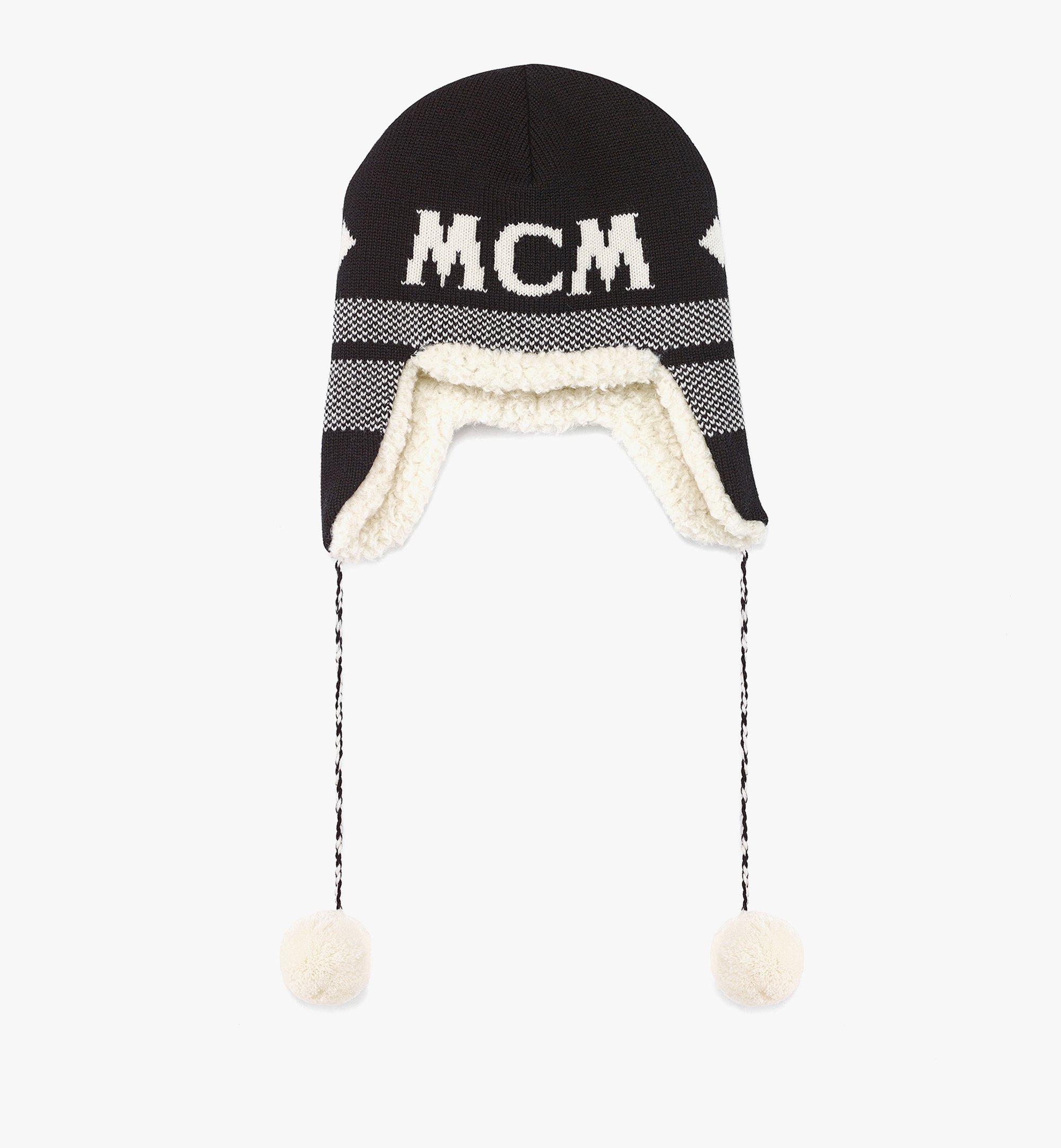 

Двусторонняя шапка шапка из шерсти для апре-ски MCM, черный