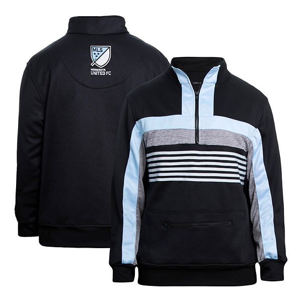 

Мужской черный свитшот minnesota united fc quarter-zip tri-blend Grungy Gentleman