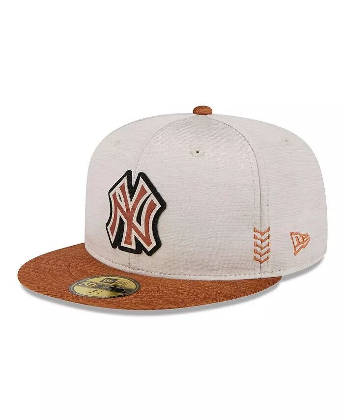 

Мужская кепка Stone, Brown New York Yankees 2024 Clubhouse 59FIFTY Fitted New Era