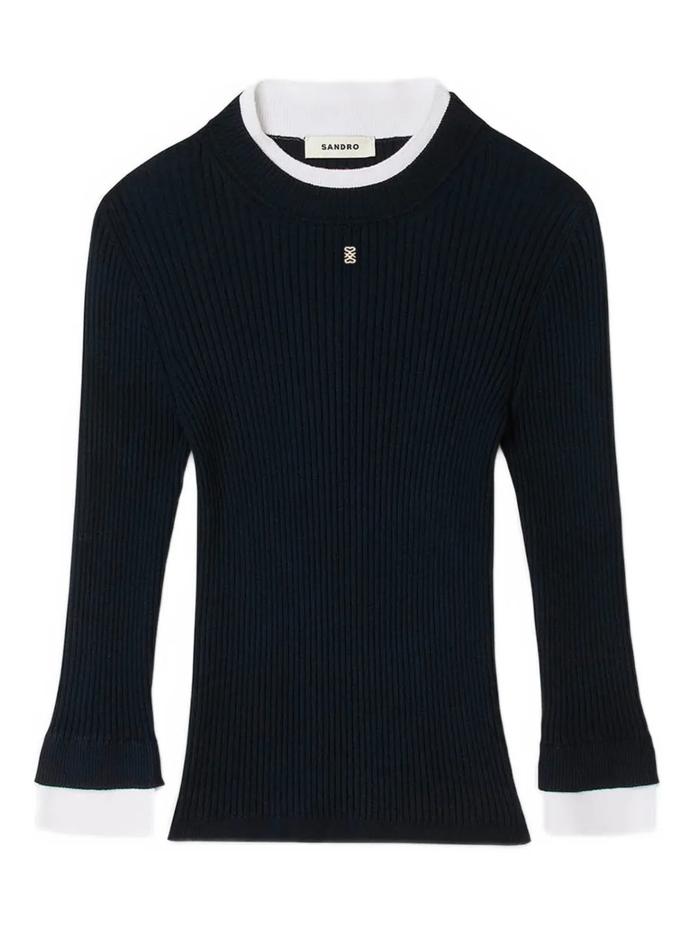 

Рифленая футболка с длинными рукавами Sandro, синий