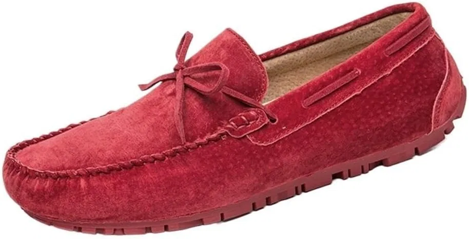 Лоферы мужские на каблуке Lug Sole красные DHFIRUFSHLO