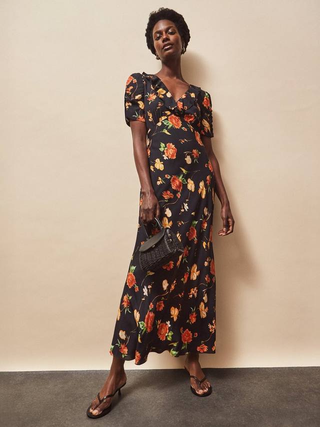 

Цветочное платье миди с завязками на спине Ro&Zo, Multi