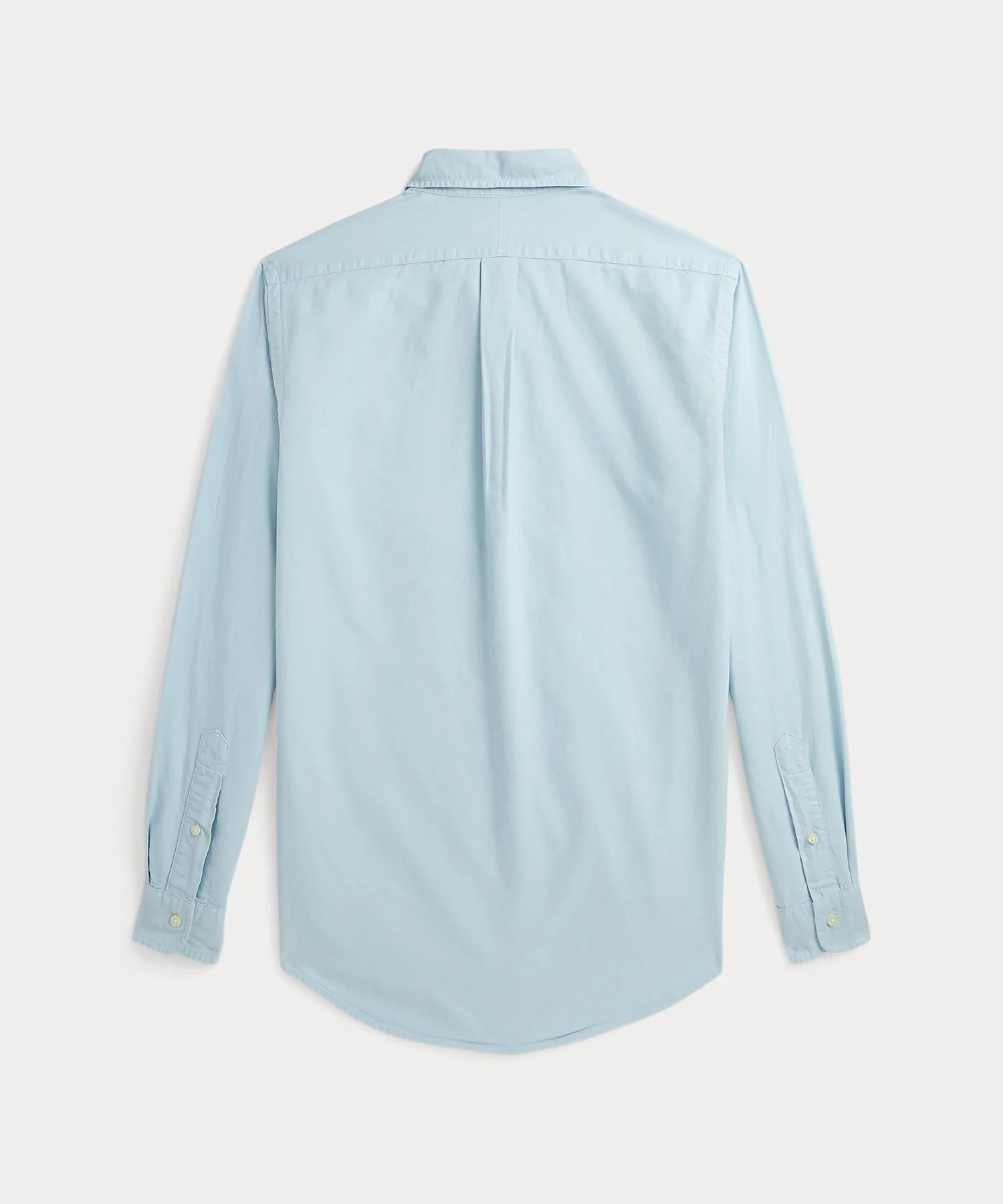 Мужская рубашка оксфорд с гамент-дай Classic Fit Polo Ralph Lauren синяя — фото 2