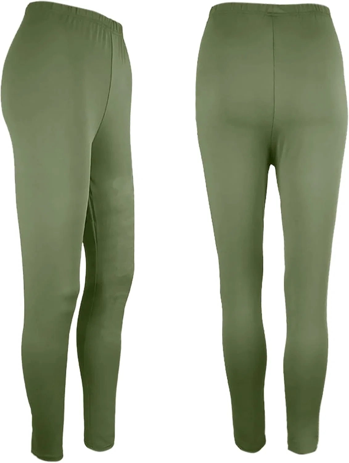 Женские капри с высокой талией, Solid Slim Yoga Pants, 02-army Green — фото 4