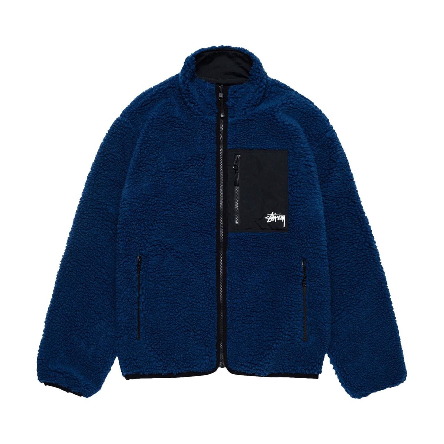 

Двусторонняя куртка Stussy Sherpa Weathed Blue