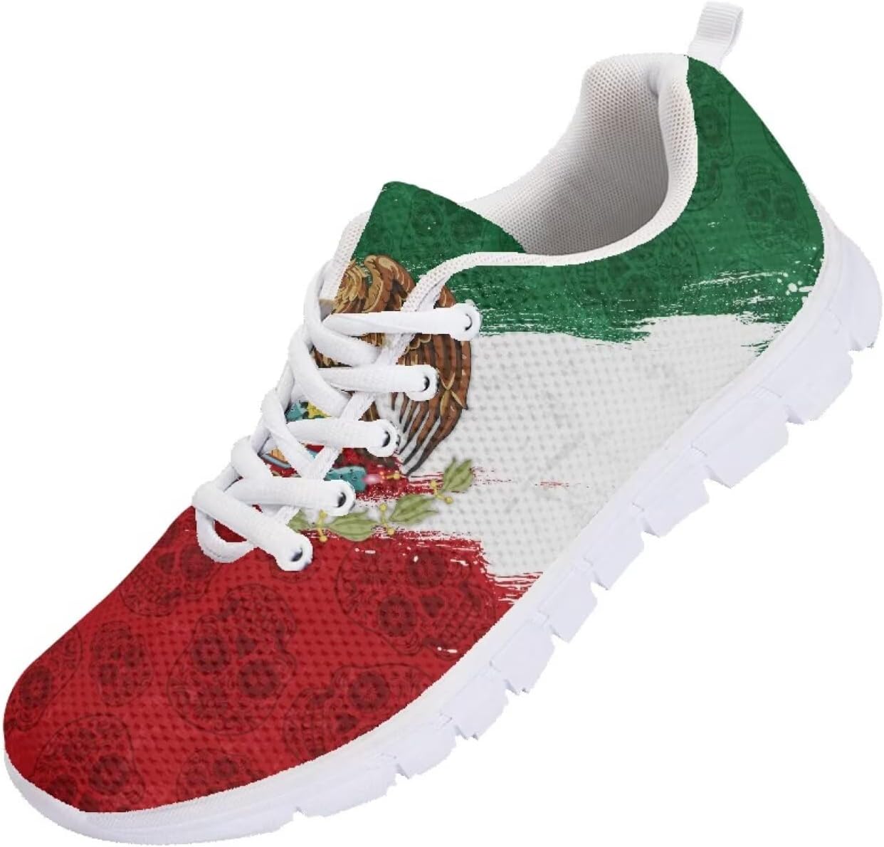 

Мужские кроссовки Funnydude Cool Print для бега и тренировок, спортивные сникерсы, легкие, дышащие, с сеткой, Mexico Flag