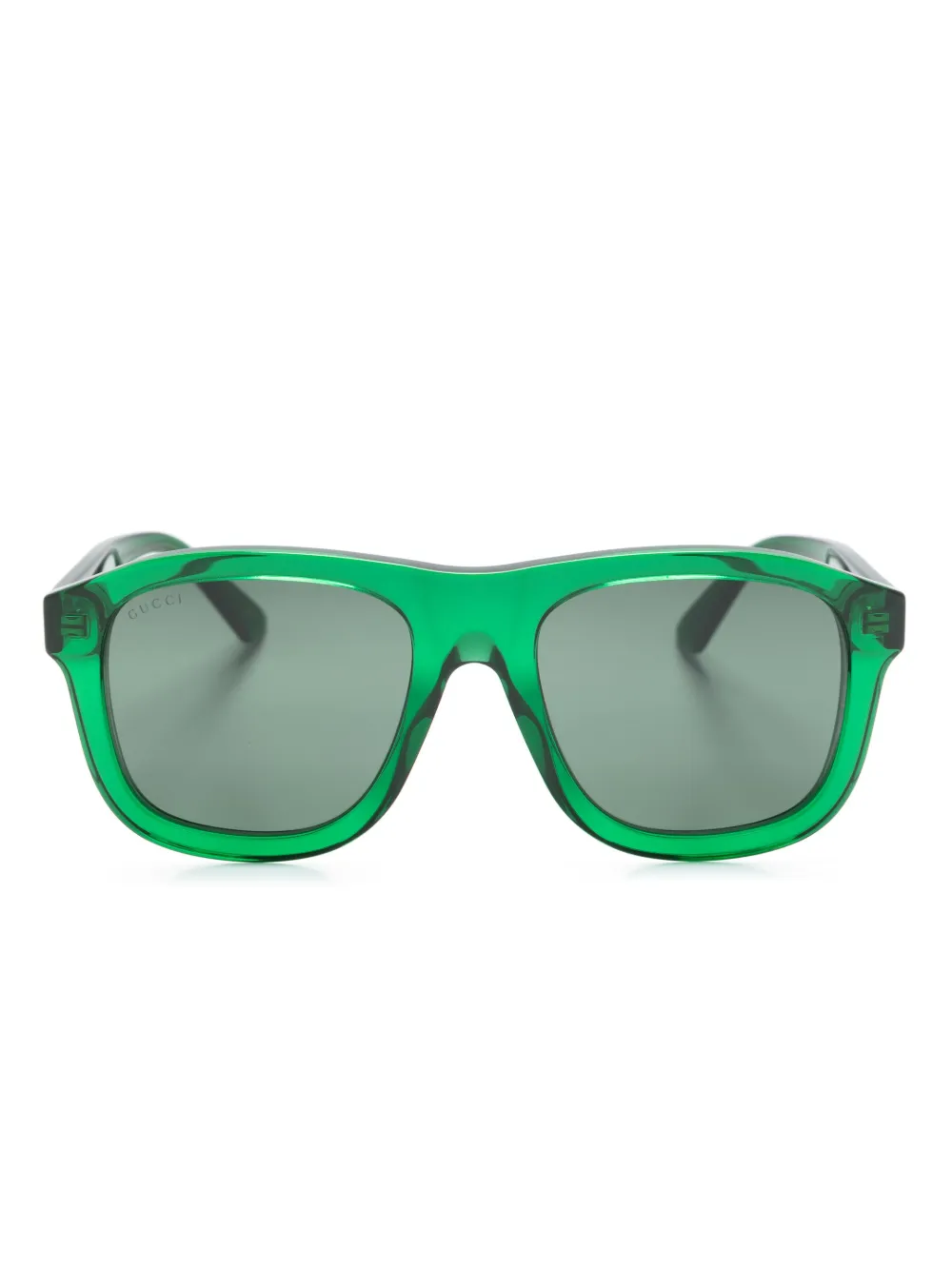 

Солнцезащитные очки в массивной оправе с логотипом Gucci Eyewear, зеленый