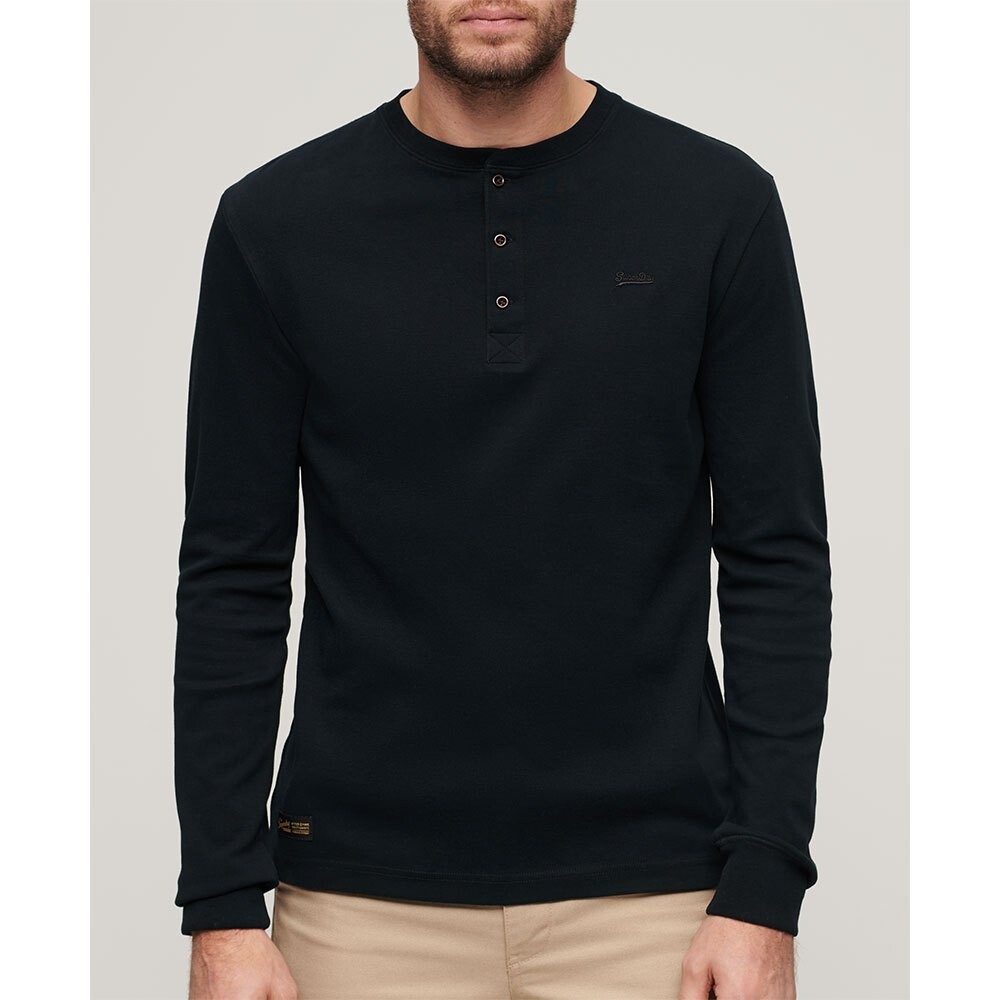 

Футболка Superdry Vle Mid Weight Henley, черный