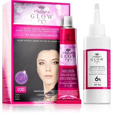 

Kallos Перманентная краска для волос Glow - 100 Черный