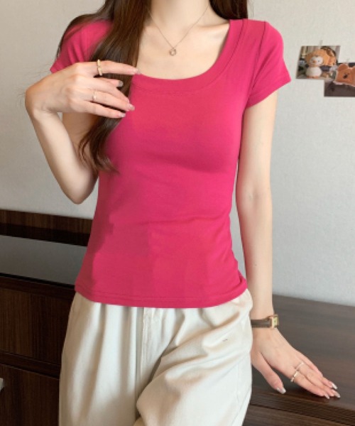 

Футболка, базовый крой 2ly2, розовый