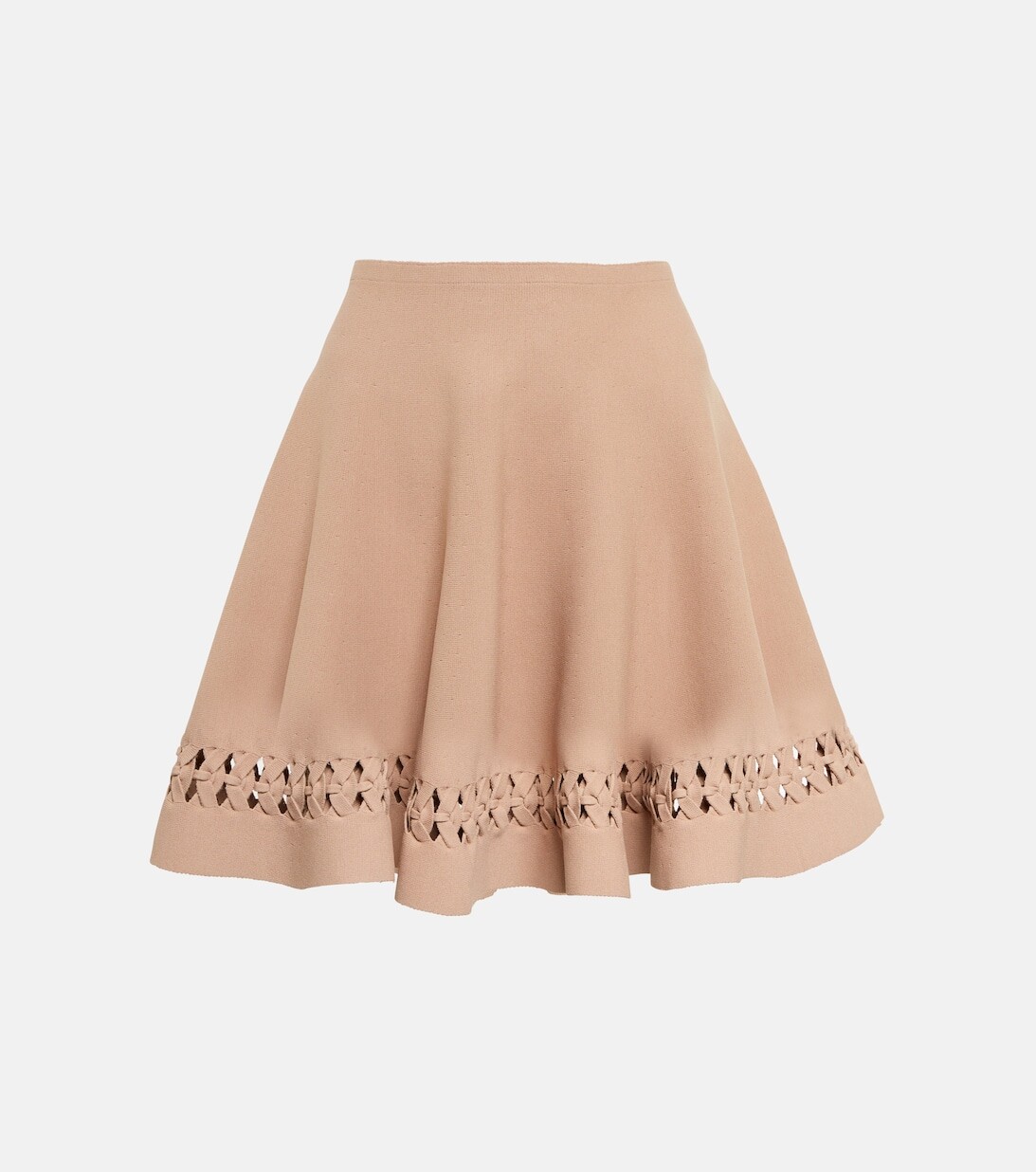 

Плетеная мини-юбка с вырезами ALAÏA, розовый