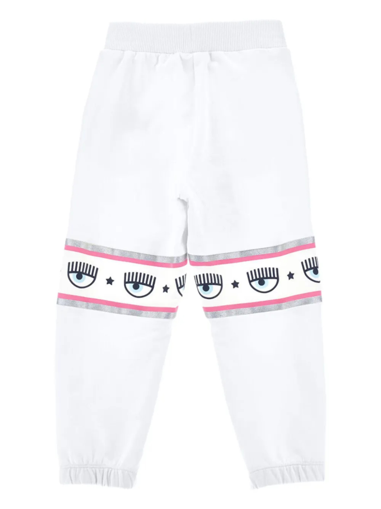 Chiara Ferragni Kids спортивные брюки Maxilogomania из коллаборации с Monnalisa, белый — фото 2
