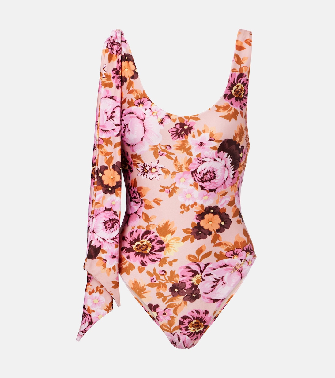 

Купальник с узлом в цветочном принте Chloé, Antique Pink