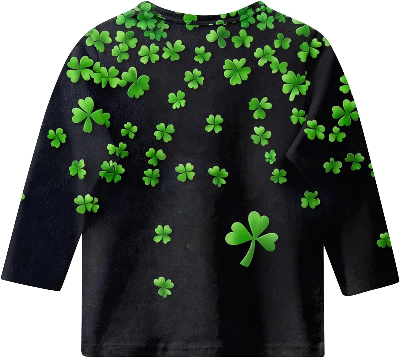 Футболка с принтом St. Patrick's Day, Oversized, 3/4 рукав, Generic, 1-dark Green — фото 3