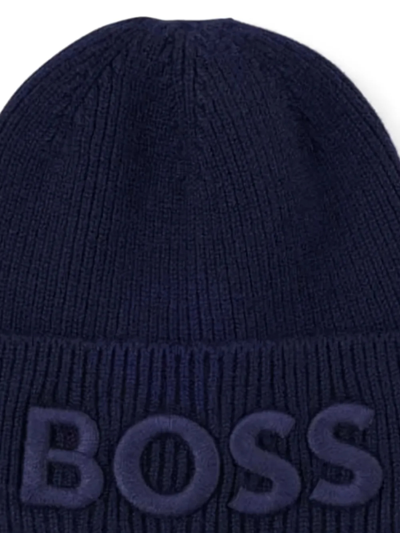 

Шапка с вышитым логотипом BOSS, синий