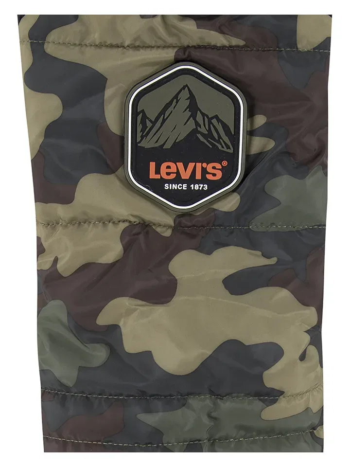 Пуховик с камуфляжным принтом, Levi's Kids, черный — фото 4