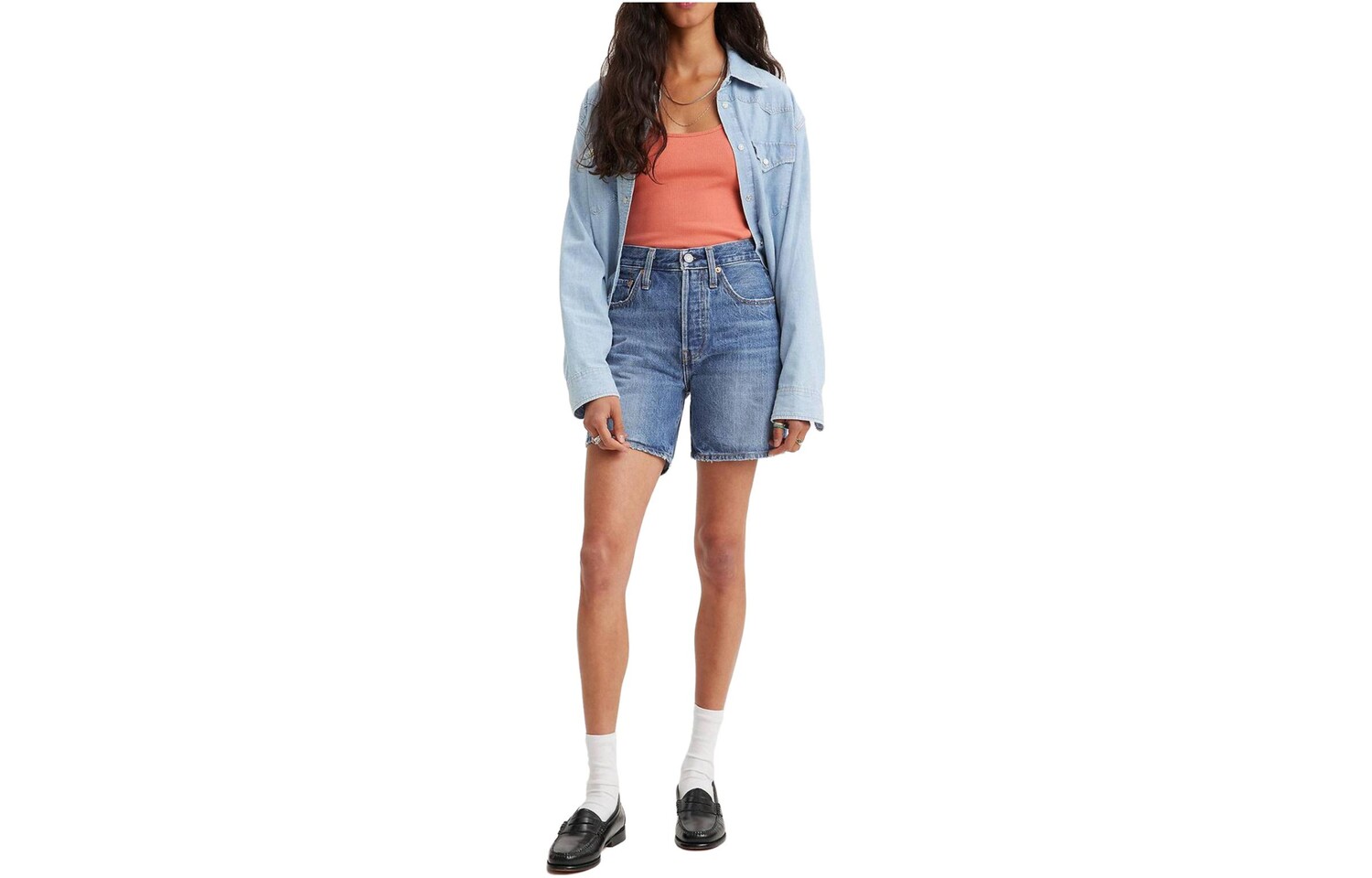 Джинсовые шорты женские синие Levi’S