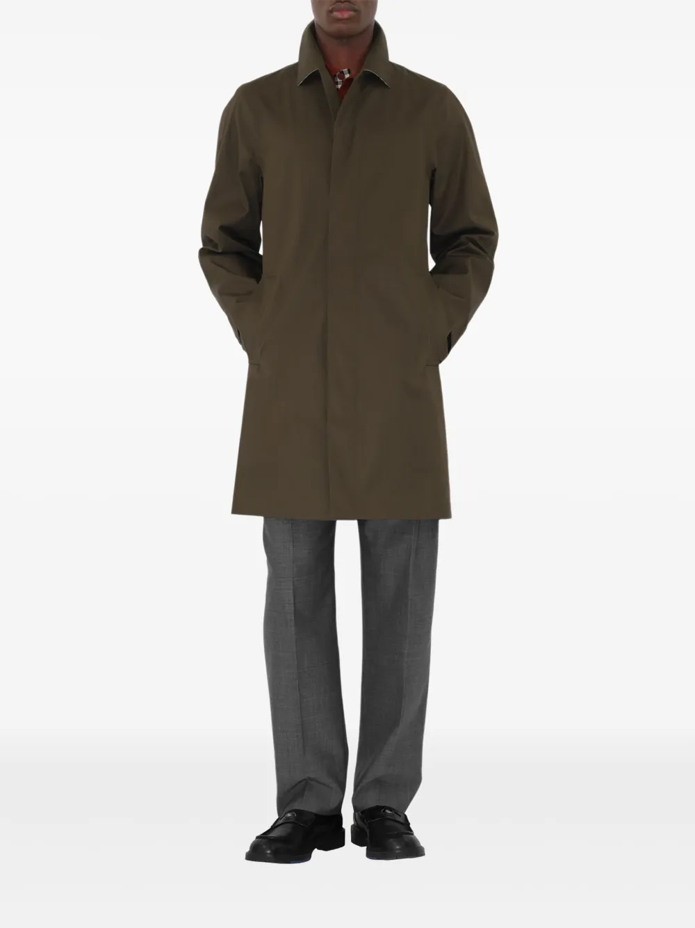 

Пальто из органического хлопка BURBERRY, зеленый