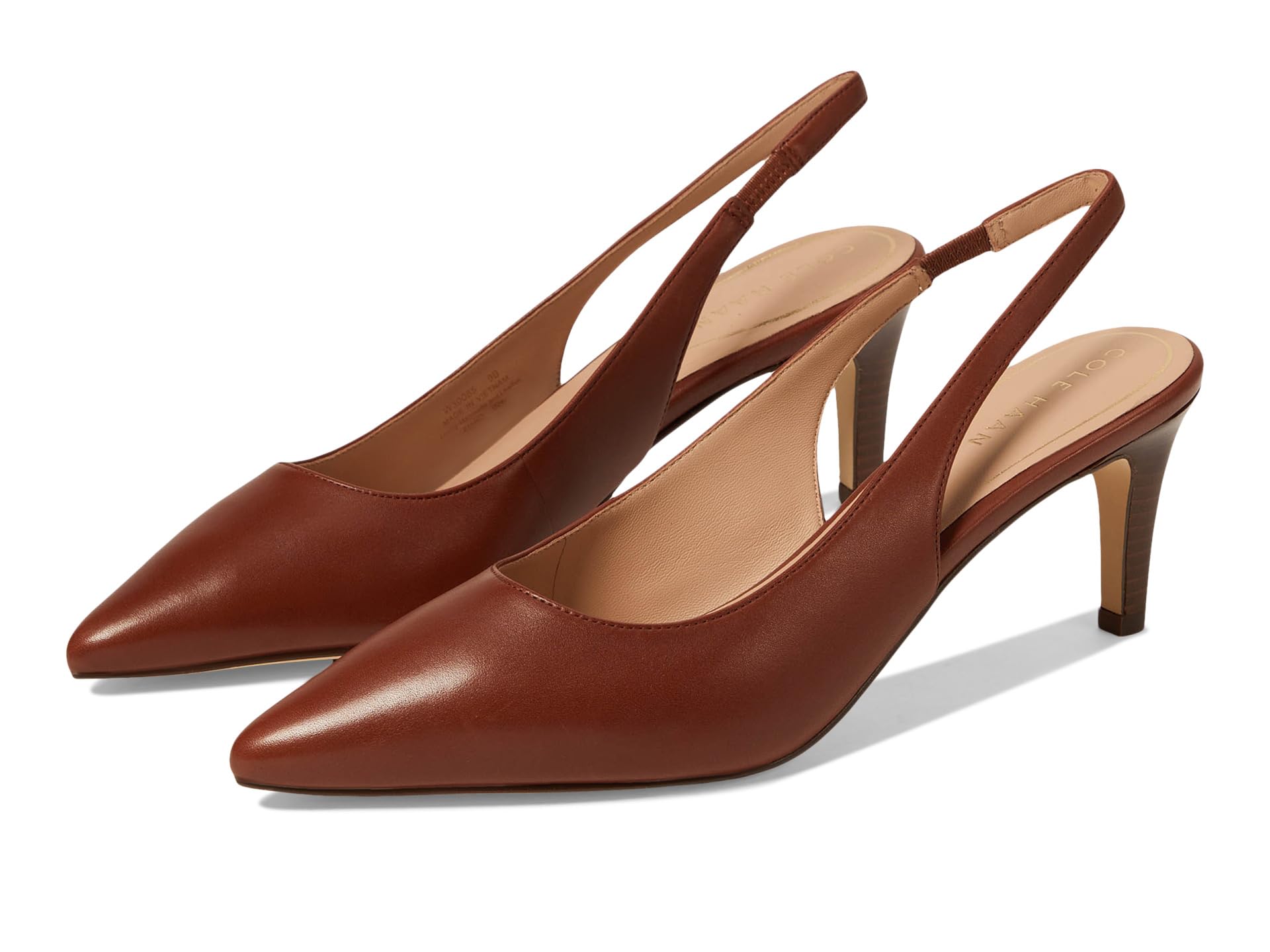 Туфли Cole Haan Vandam Sling Back Pump 65 Mm, Dark Cuoio Leather