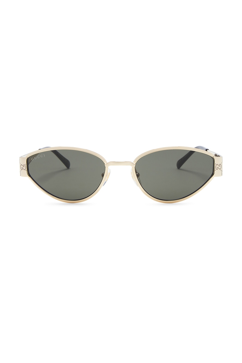 

Овальные солнцезащитные очки Gucci, gold & grey