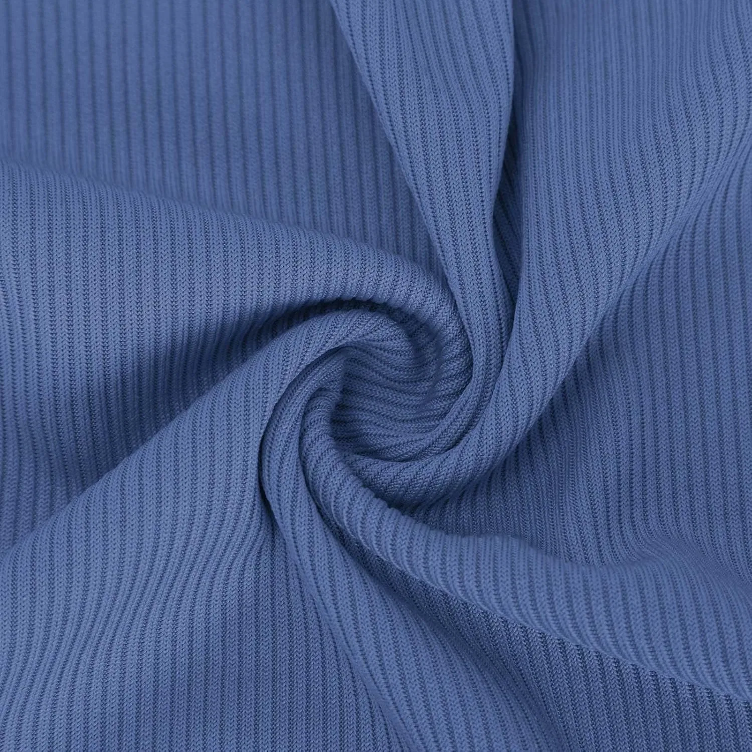 Женский топ без рукавов с круглым вырезом, Ribbed, Blue — фото 4