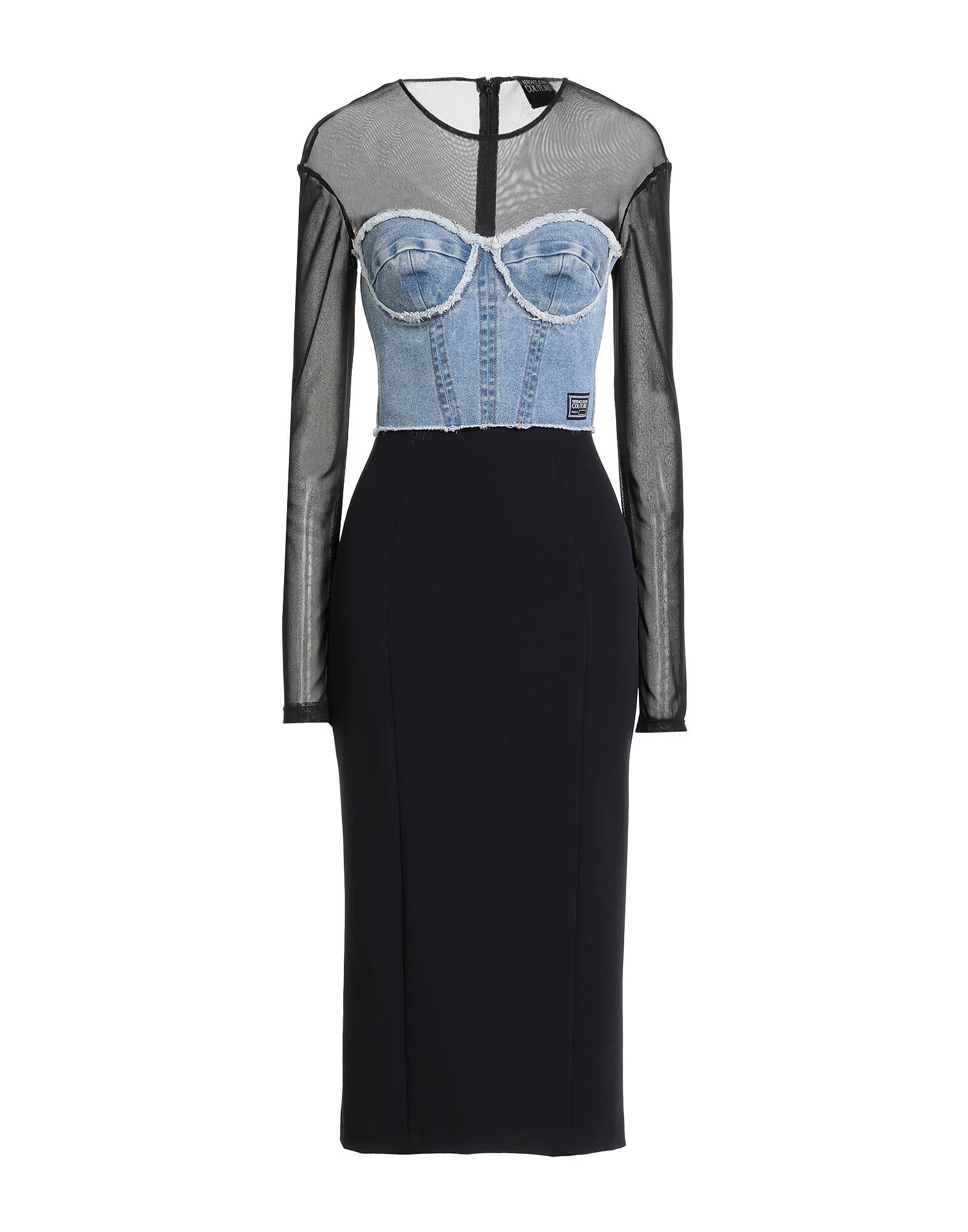 

Платье миди Versace Jeans Couture, черный