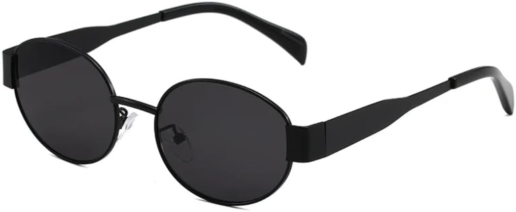 

Металлические модные панк-солнцезащитные очки для женщин, круглые, классические, винтажные, с защитой от УФ-излучения UV400, для вечеринок, пляжа и отдыха на открытом воздухе, мужские VFDHN, Black