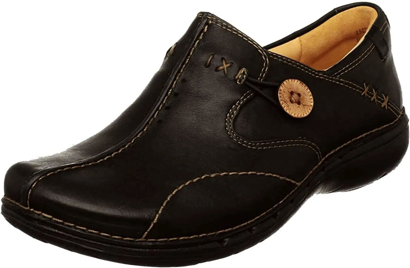 Детские прогулочные туфли Clarks Un.Loop 2, Black Leather