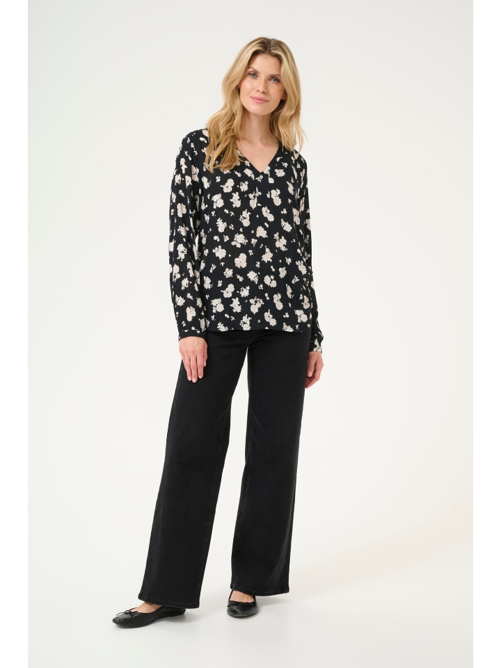 

Блузка Kaffe, цвет black/white flower print