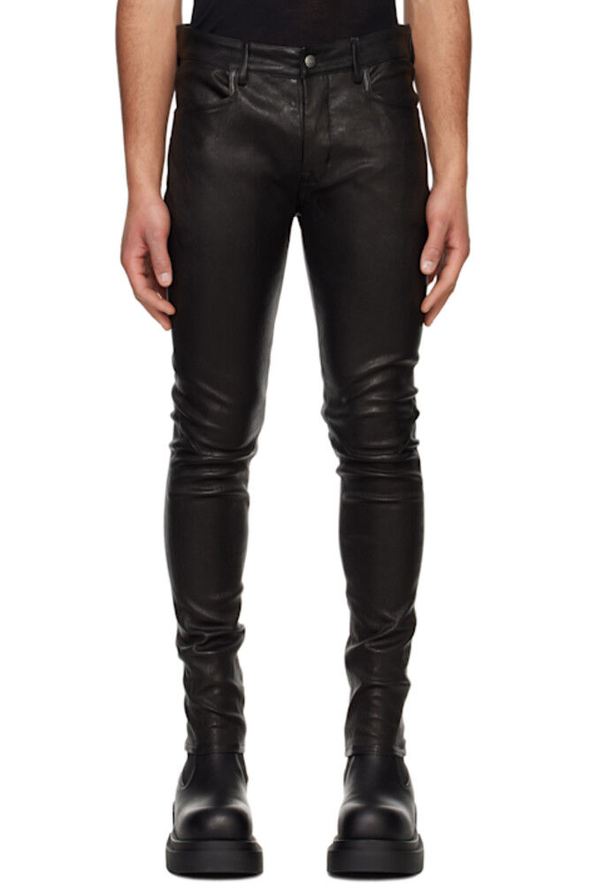 

Черные кожаные штаны Hollywood Tyrone Rick Owens