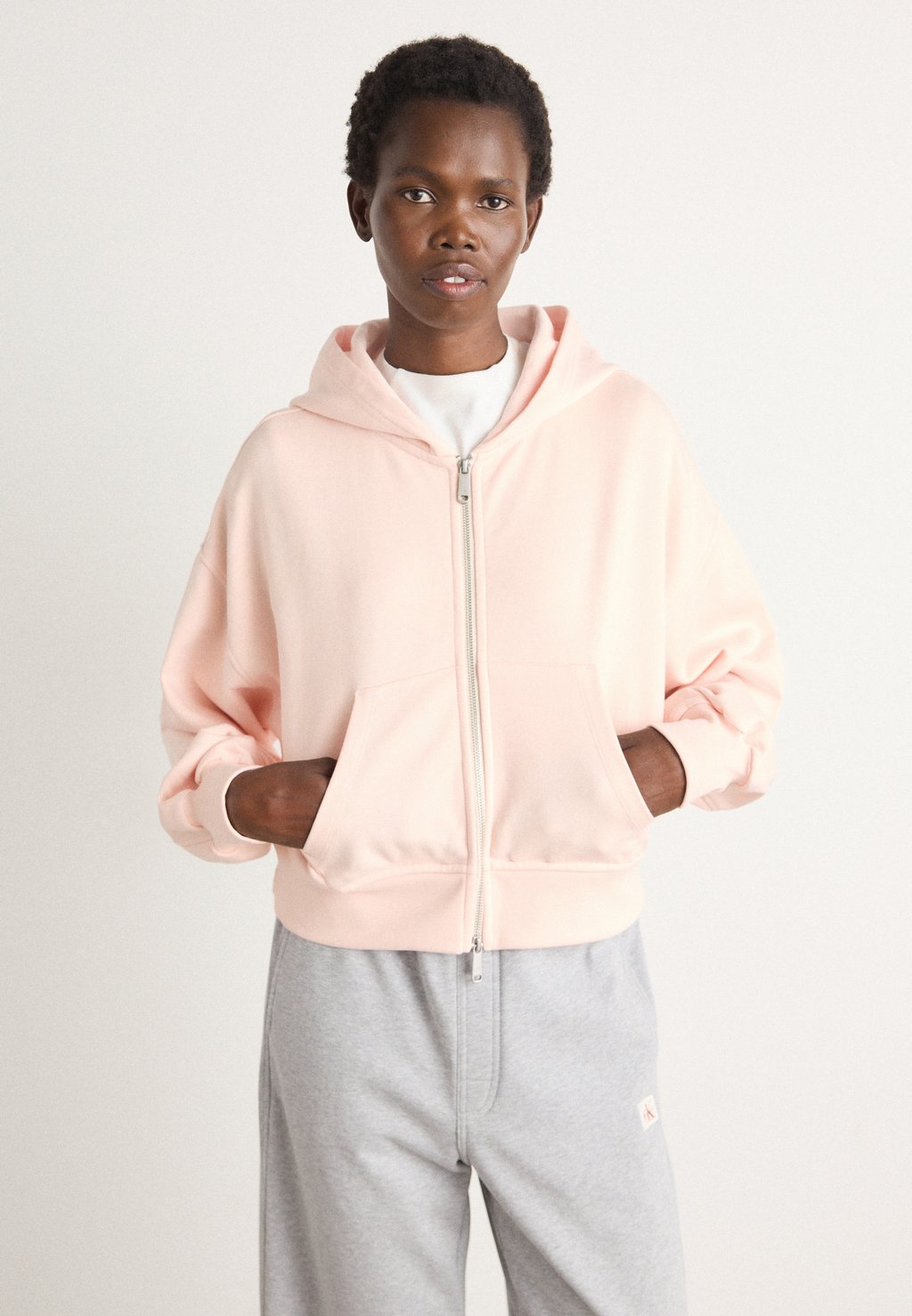 

Толстовка на молнии Calvin Klein Jeans, светло-розовый