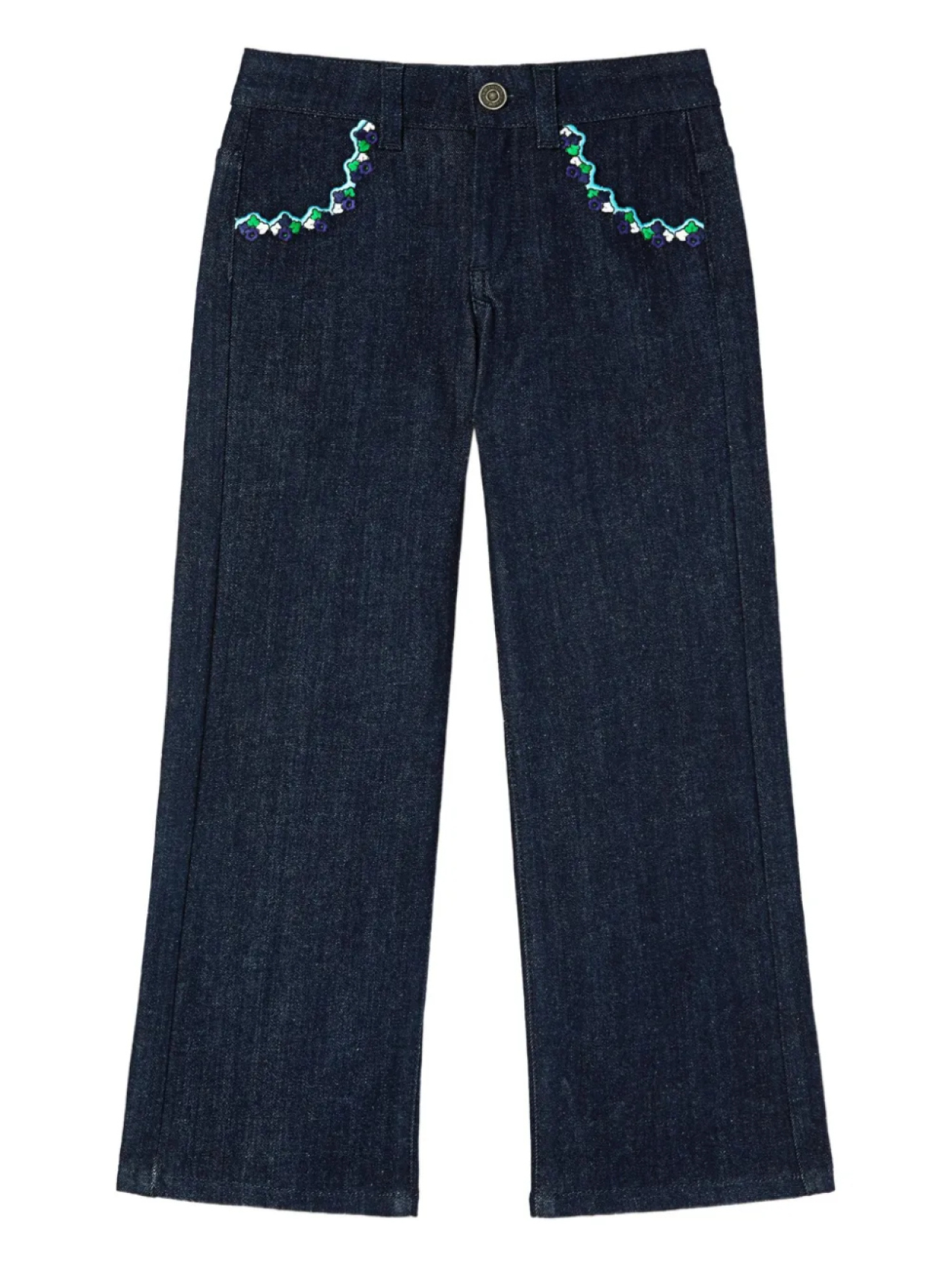 

Вышитые джинсы PUCCI Junior, синий